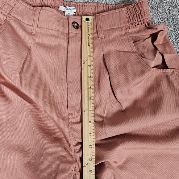 Madewell Pants Womens 12 Tall Neale Straight Leg Drapeweave High Rise Pleated - Picture 10 of 13